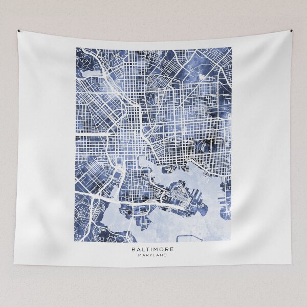 Item preview, Baltimore Maryland City Street Map designed and sold by ArtPrints.
