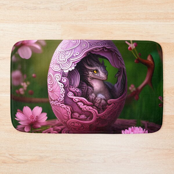 Item preview, Enchanting Emergence: Dragon in a Pink Egg Fantasy Art designed and sold by CraftyAnimal.