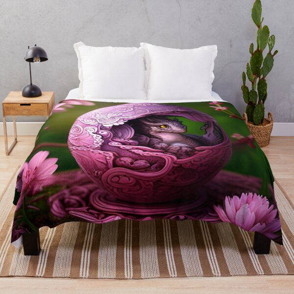 Item preview, Enchanting Emergence: Dragon in a Pink Egg Fantasy Art designed and sold by CraftyAnimal.