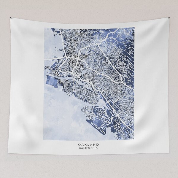 Item preview, Oakland California City Street Map designed and sold by ArtPrints.