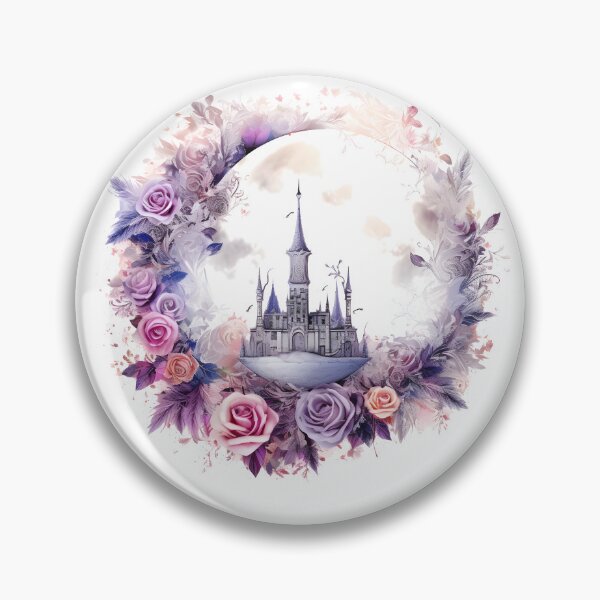 Item preview, Enchanting Floral Moon Castle Motif Illustration, Celestial Magic designed and sold by ShreyaaArts.
