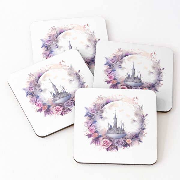 Item preview, Enchanting Floral Moon Castle Motif Illustration, Celestial Magic designed and sold by ShreyaaArts.