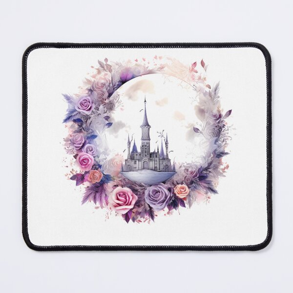 Item preview, Enchanting Floral Moon Castle Motif Illustration, Celestial Magic designed and sold by ShreyaaArts.