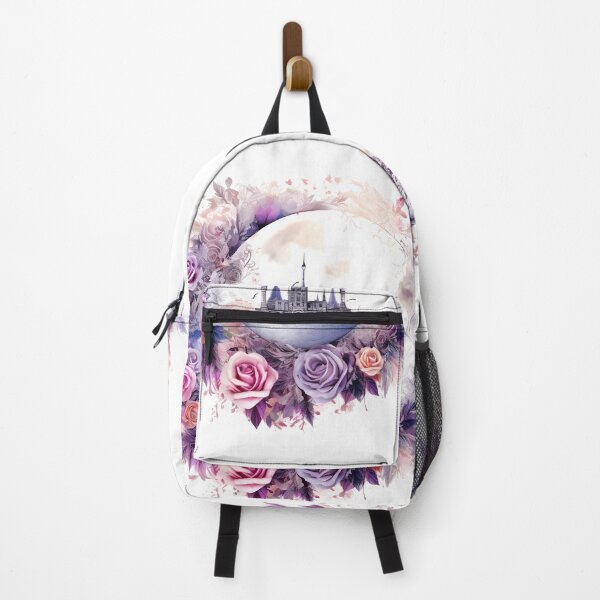 Item preview, Enchanting Floral Moon Castle Motif Illustration, Celestial Magic designed and sold by ShreyaaArts.