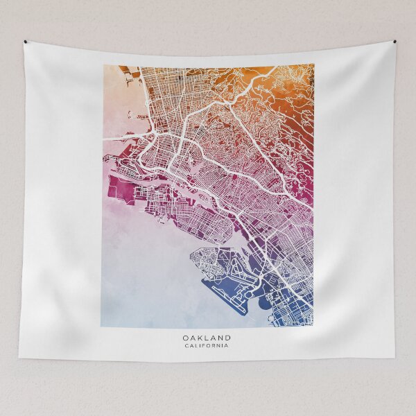 Item preview, Oakland California City Street Map designed and sold by ArtPrints.