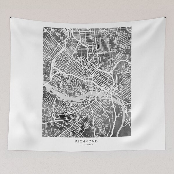 Item preview, Richmond Virginia City Street Map designed and sold by ArtPrints.
