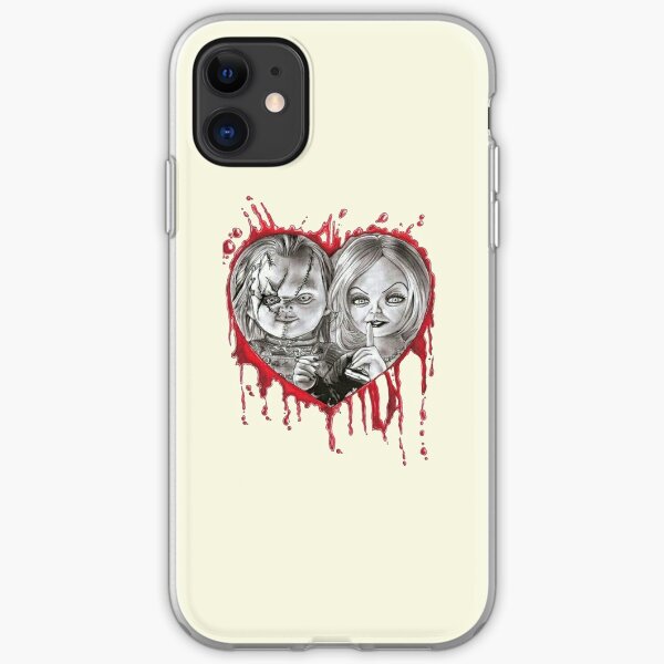 chucky and tiffany valentine's iPhone Soft Case