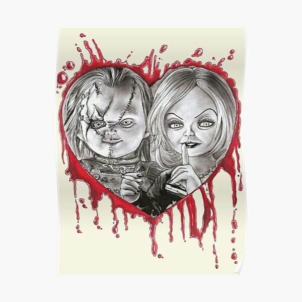 chucky and tiffany valentine's Poster