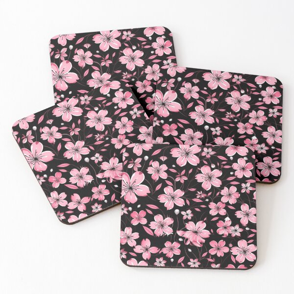 Item preview, pink flowers pattern designed and sold by SBD-Shop.