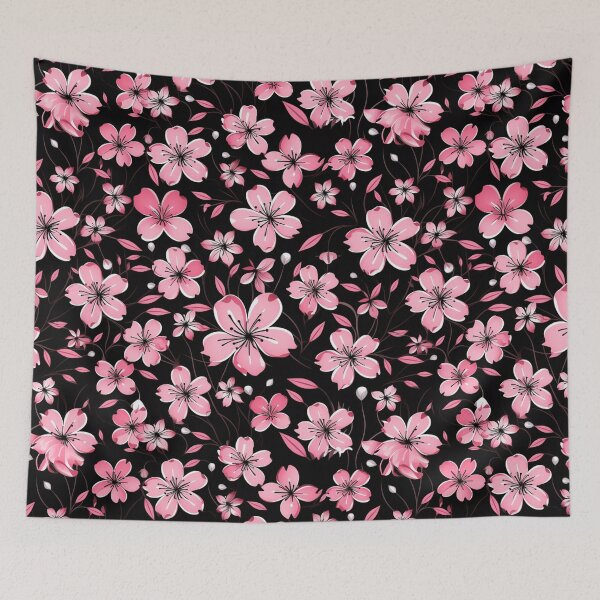 Item preview, pink flowers pattern designed and sold by SBD-Shop.