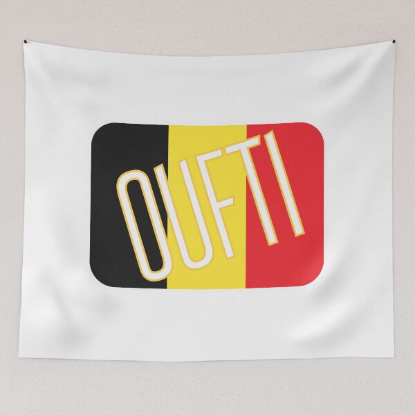 Item preview, Phew! belgian phrase from Liège on a belgian flag designed and sold by PausePapote.