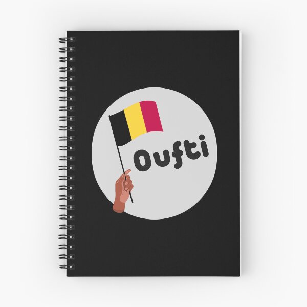 Item preview, Phew! Belgian expression of Liege with a Belgian flag in the shape of a round black yellow red designed and sold by PausePapote.