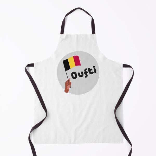 Item preview, Phew! Belgian expression of Liege with a Belgian flag in the shape of a round black yellow red designed and sold by PausePapote.