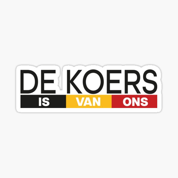 De koers is van ons Sticker