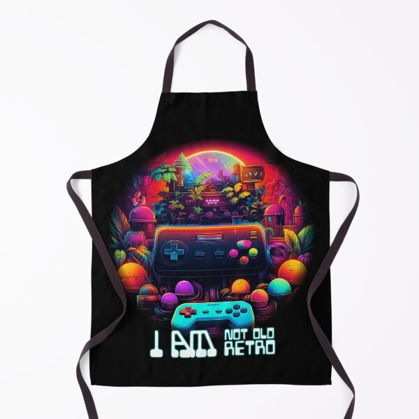 Item preview, I Am Not Old I Am Retro! Classic Retro Gaming T-shirt Neon Vibes designed and sold by GregInJapanShop.