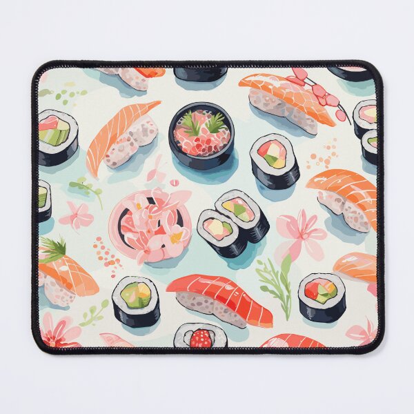 Item preview, Watercolor Sushi Pattern | An Elegant Design Inspired by Japanese Culture designed and sold by PaletPatisserie.