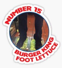 Number 15 Burger King Foot Lettuce Sticker