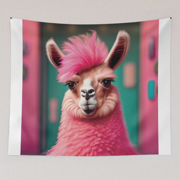Item preview, Cute Futuristic Pink Llama - Adorable Digital Art designed and sold by PixelSpectrum.
