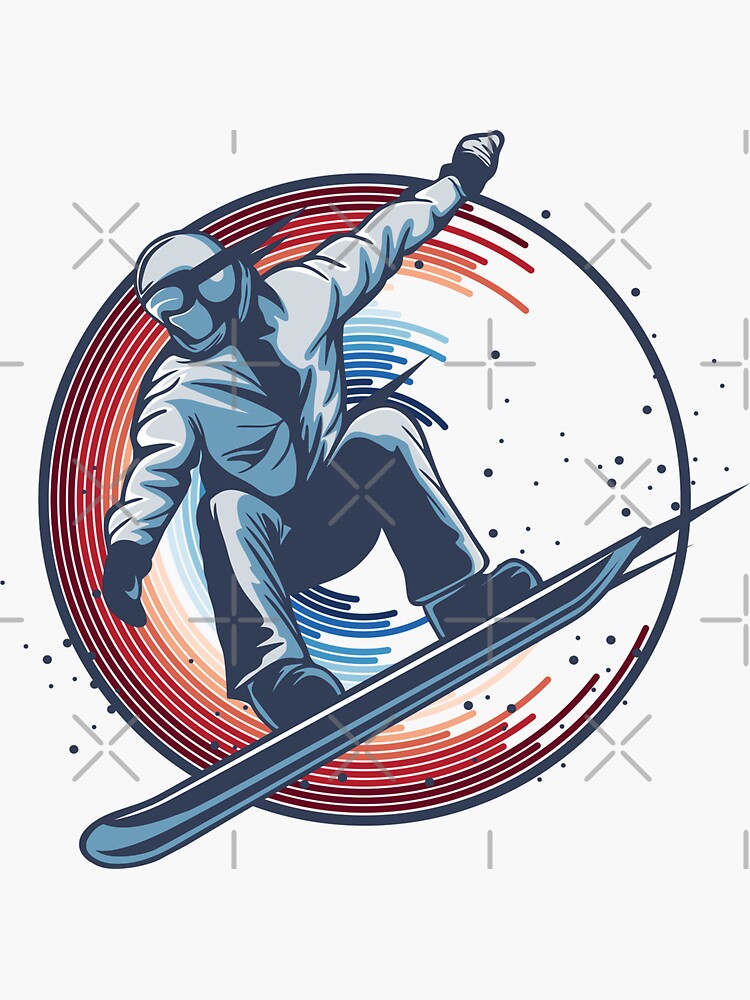 Retro Snowboard, Snowboarding, extreme Winter sport Snow Sports