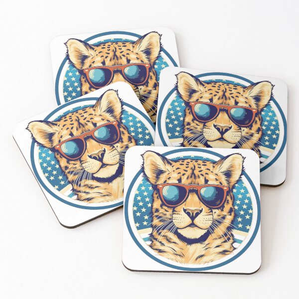 Item preview, Cute Cheetah with Glasses designed and sold by Tuong Nguyen.
