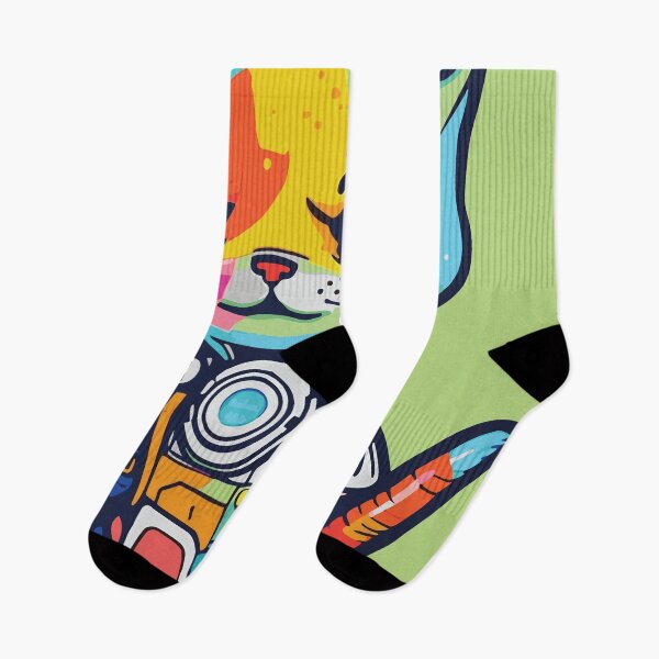 Item preview, Futuristic Multicolor Cats #17 angry cat designed and sold by SOVISART.