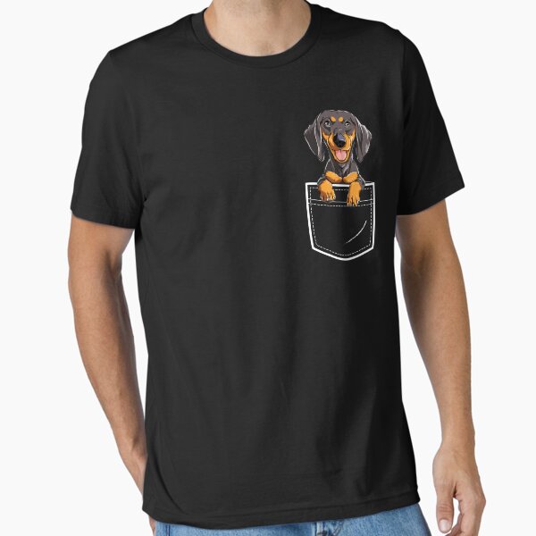 Item preview, Dachshund en su bolsillo frontal camiseta Perro animales camiseta designed and sold by LiqueGifts.