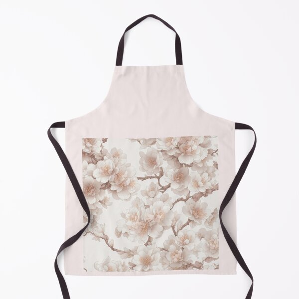 Item preview, White cherry blossoms illustrated background designed and sold by ArtyBuys.