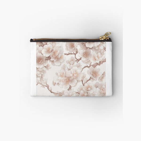 Item preview, White cherry blossoms illustrated background designed and sold by ArtyBuys.