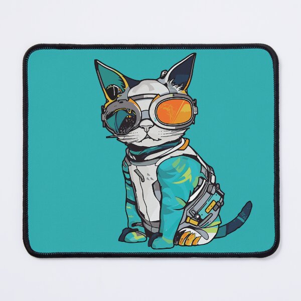 Item preview, Futuristic Multicolor Cats #18 cyber cat designed and sold by SOVISART.