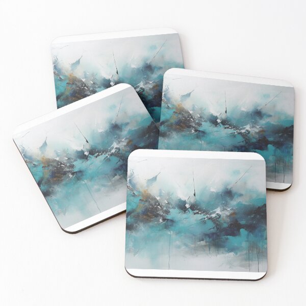 Item preview, Turquoise Abstract Art Canvas Print designed and sold by artbybodhi.