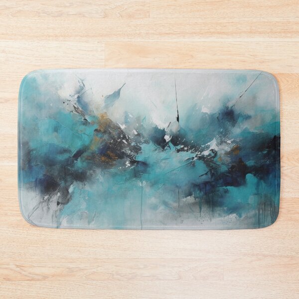 Item preview, Turquoise Abstract Art Canvas Print designed and sold by artbybodhi.