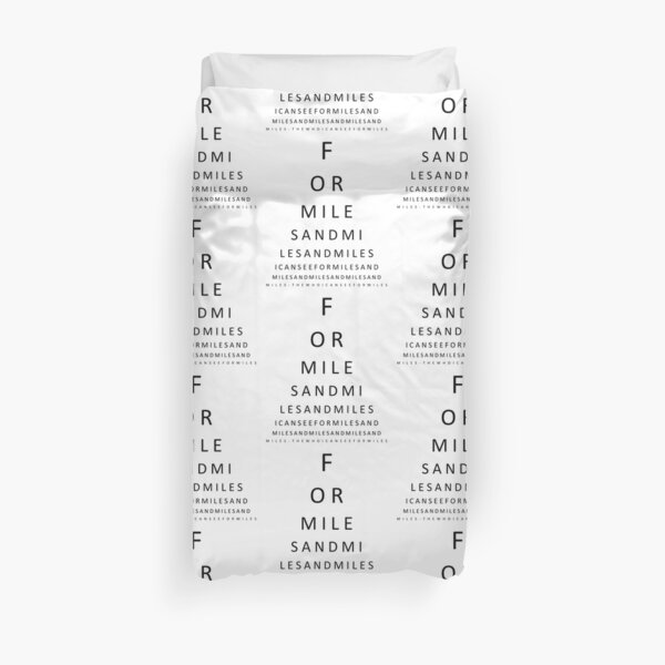 eye test - i can see for miles Duvet Cover