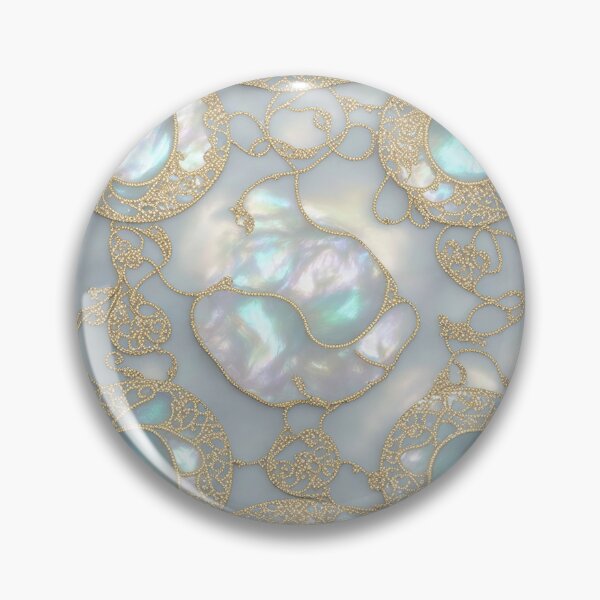 Item preview, Mother of pearl and gold filigree pattern illustration designed and sold by ArtyBuys.