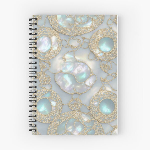 Item preview, Mother of pearl and gold filigree pattern illustration designed and sold by ArtyBuys.
