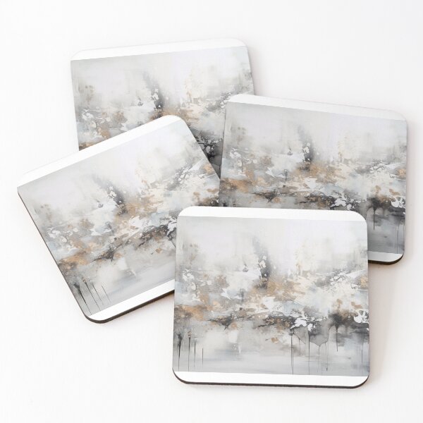 Item preview, White Abstract Art Canvas Print designed and sold by artbybodhi.