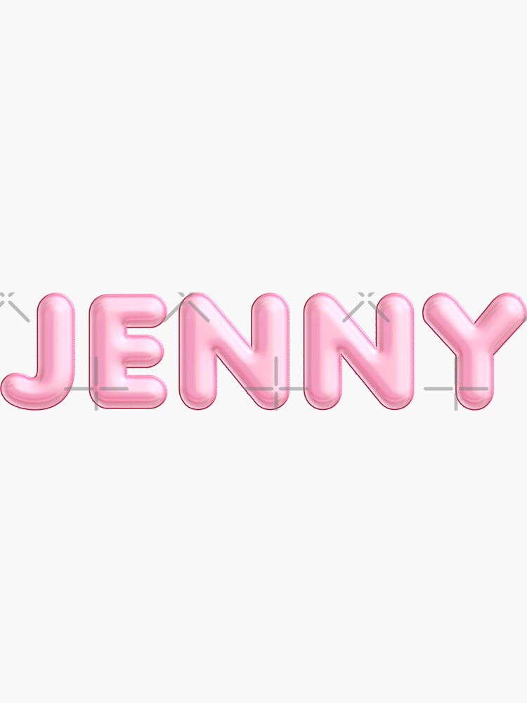 Balloon Foil 3d Jenny Name Label Sticker For Sale By Nafilnafiz Redbubble