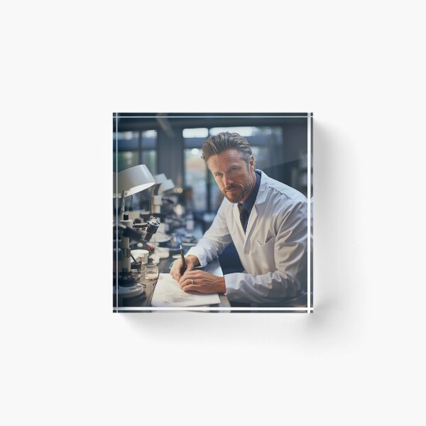 Item preview, Forensic Odontologist Microscopically Examing Medical and Dental Records designed and sold by TheBrainArt.