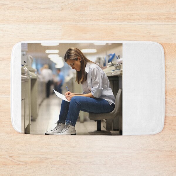 Item preview, Forensic Female Odontologist Praying Over Medical and Dental Records designed and sold by TheBrainArt.