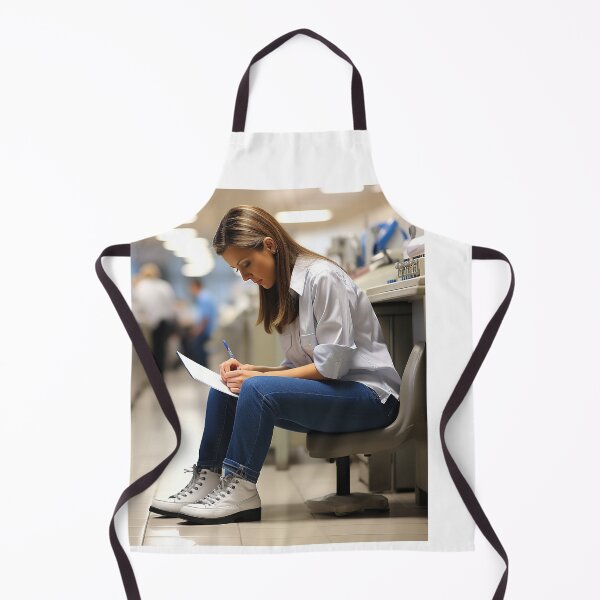 Item preview, Forensic Female Odontologist Praying Over Medical and Dental Records designed and sold by TheBrainArt.