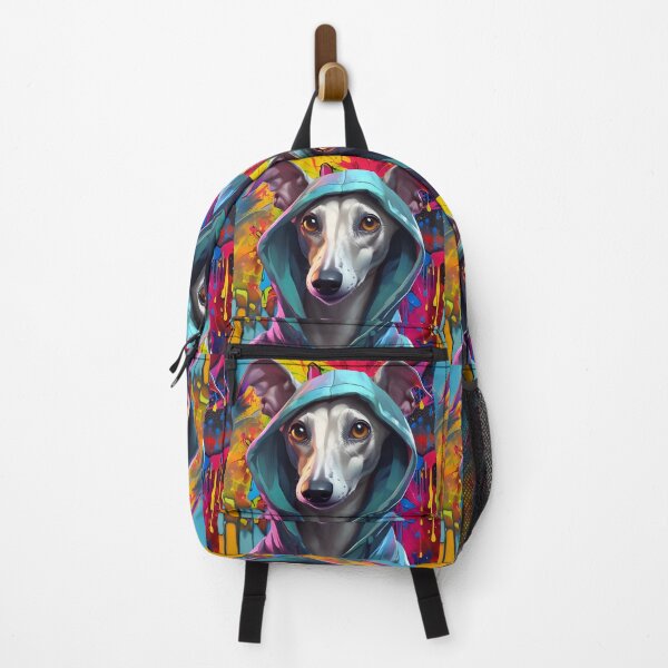 Item preview, Whippet in a Hoodie Graffiti Artist Portrait designed and sold by Ameiva-Apparel.