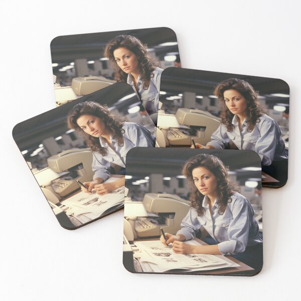 Item preview, Forensic Female Odontologist Scanning Medical and Dental Records designed and sold by TheBrainArt.