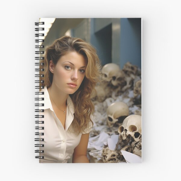 Item preview, Forensic Female Odontologist Analyzing Skulls of Medical and Dental Records designed and sold by TheBrainArt.