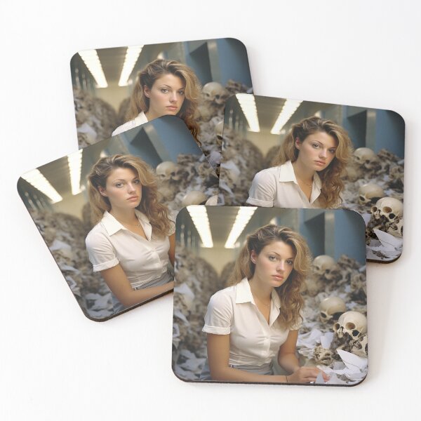 Item preview, Forensic Female Odontologist Analyzing Skulls of Medical and Dental Records designed and sold by TheBrainArt.