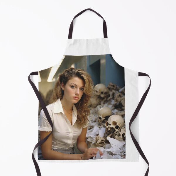 Item preview, Forensic Female Odontologist Analyzing Skulls of Medical and Dental Records designed and sold by TheBrainArt.