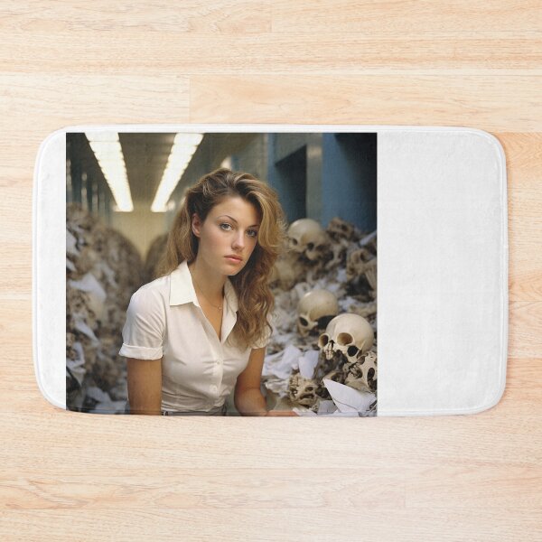 Item preview, Forensic Female Odontologist Analyzing Skulls of Medical and Dental Records designed and sold by TheBrainArt.