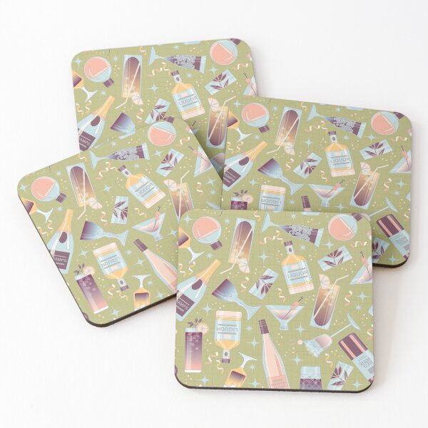 Item preview, COCKTAIL PARTY- Green designed and sold by Carina Parry Studios.