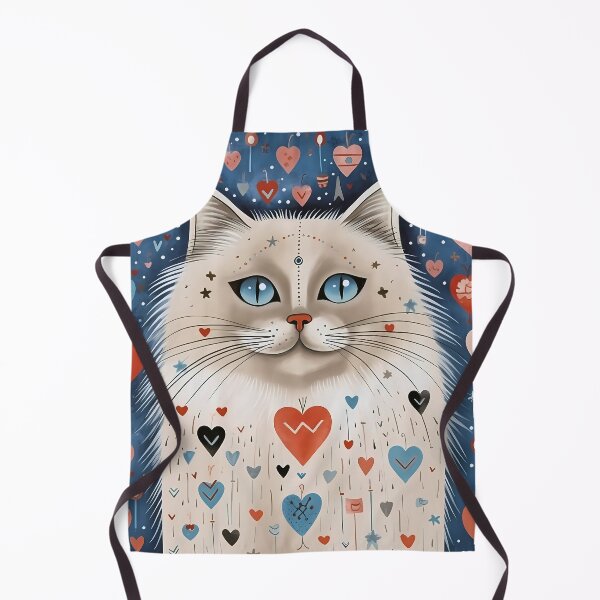 Item preview, Whimsical Ragdoll Cat with Hearts designed and sold by ragdollmania.