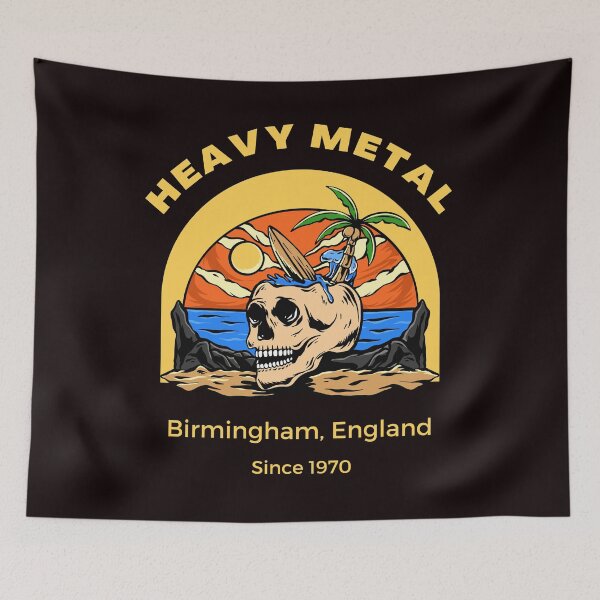 Item preview, Heavy Metal; Birmingham, England; 1970; Skull designed and sold by evaninla.