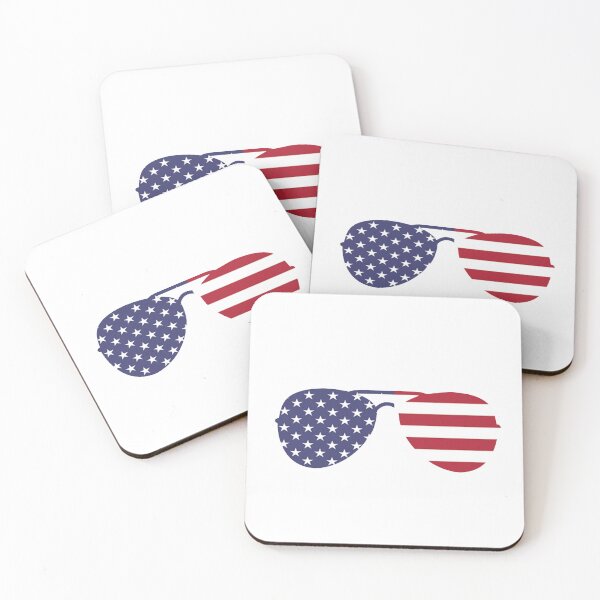 Item preview, USA flag glasses designed and sold by Nauree.