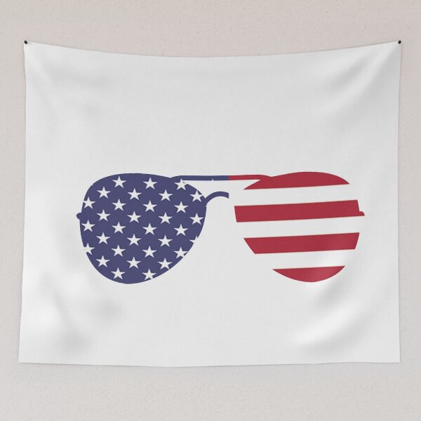 Item preview, USA flag glasses designed and sold by Nauree.